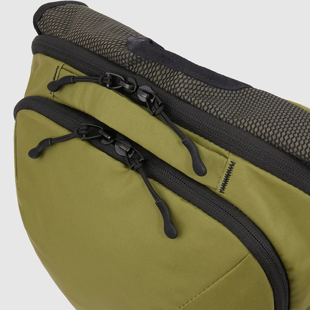 Zaino PIQUADRO Pieghevole porta PC 15,6" in Nylon Riciclato Linea Foldable Colore Verde Militare - CA6005FLD