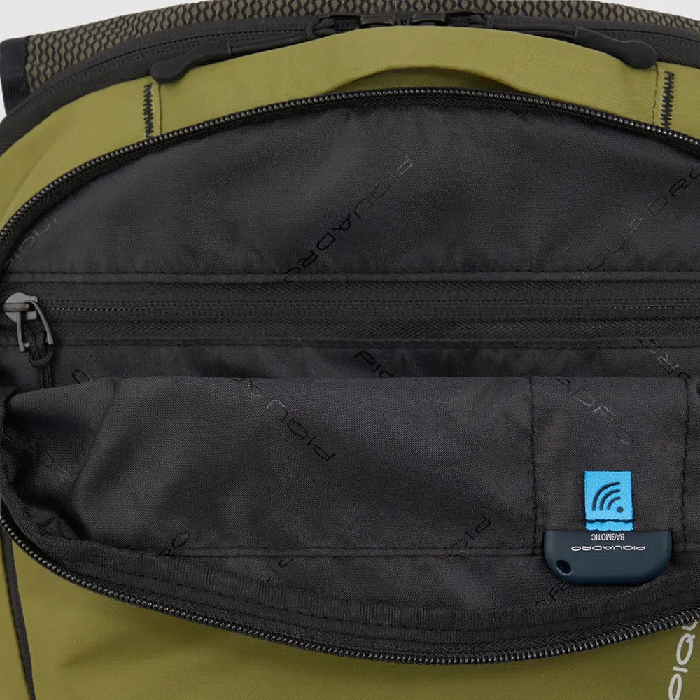 Zaino PIQUADRO Pieghevole porta PC 15,6" in Nylon Riciclato Linea Foldable Colore Verde Militare - CA6005FLD
